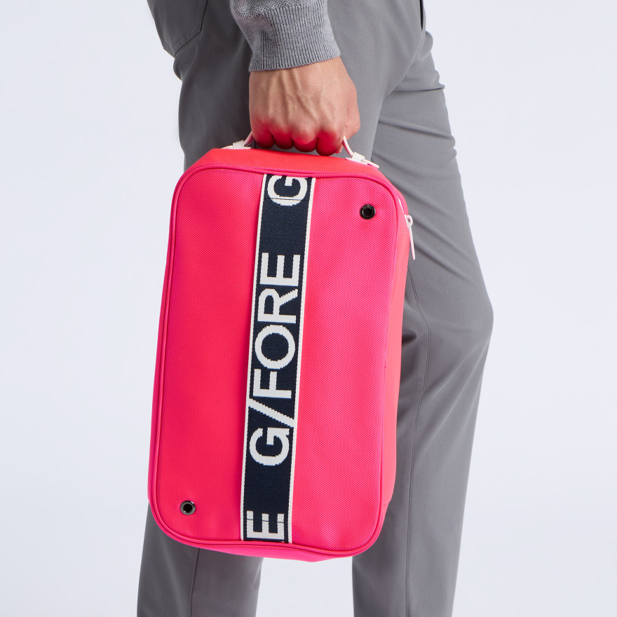 CANVAS SHOE BAG in KNOCKOUT PINK - Alternate Image 2