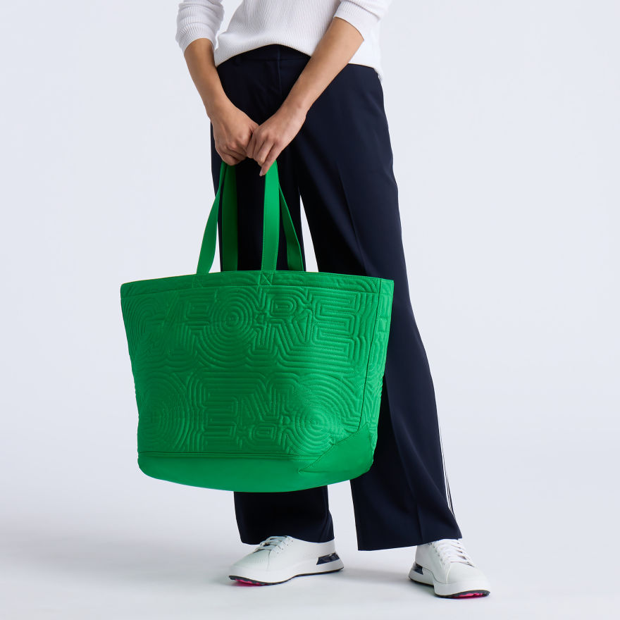 TRIPPY QUILTED CLUB TOTE BAG in Clover - Alternate Image 2