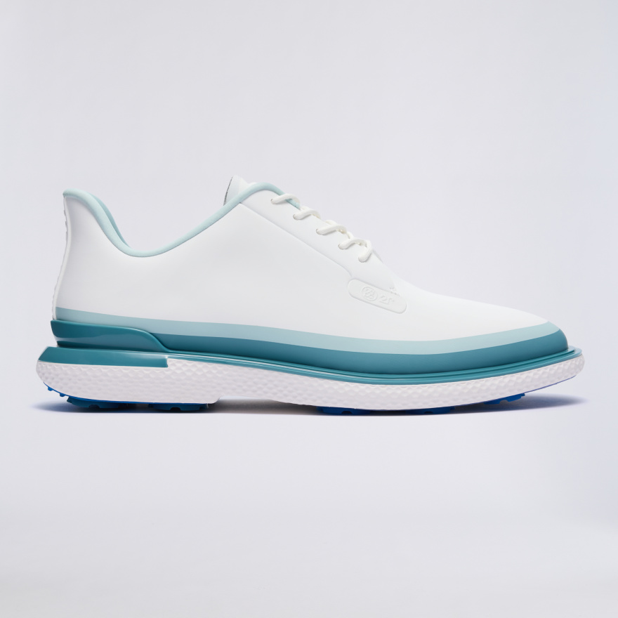 MEN'S GALLIVAN2R TUXEDO STRIPE GOLF SHOE in SNOW / SEA FOAM - Alternate Image 2