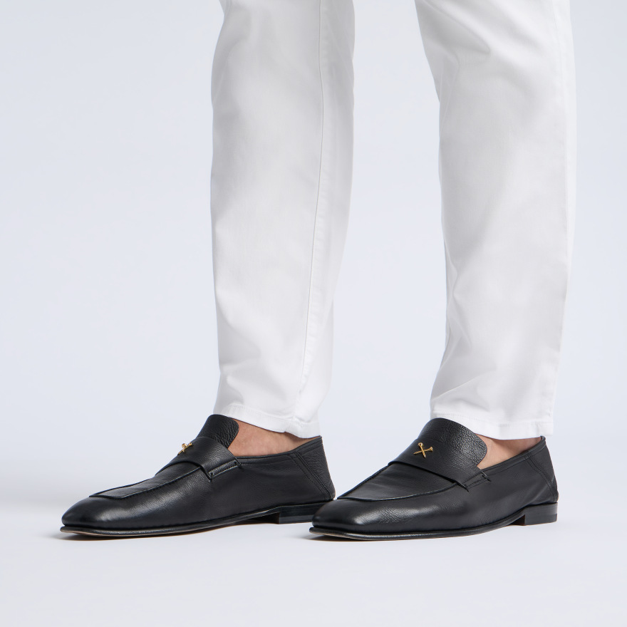 MEN'S METAL TEES LEATHER FLEX LOAFER in Onyx - Alternate Image 5