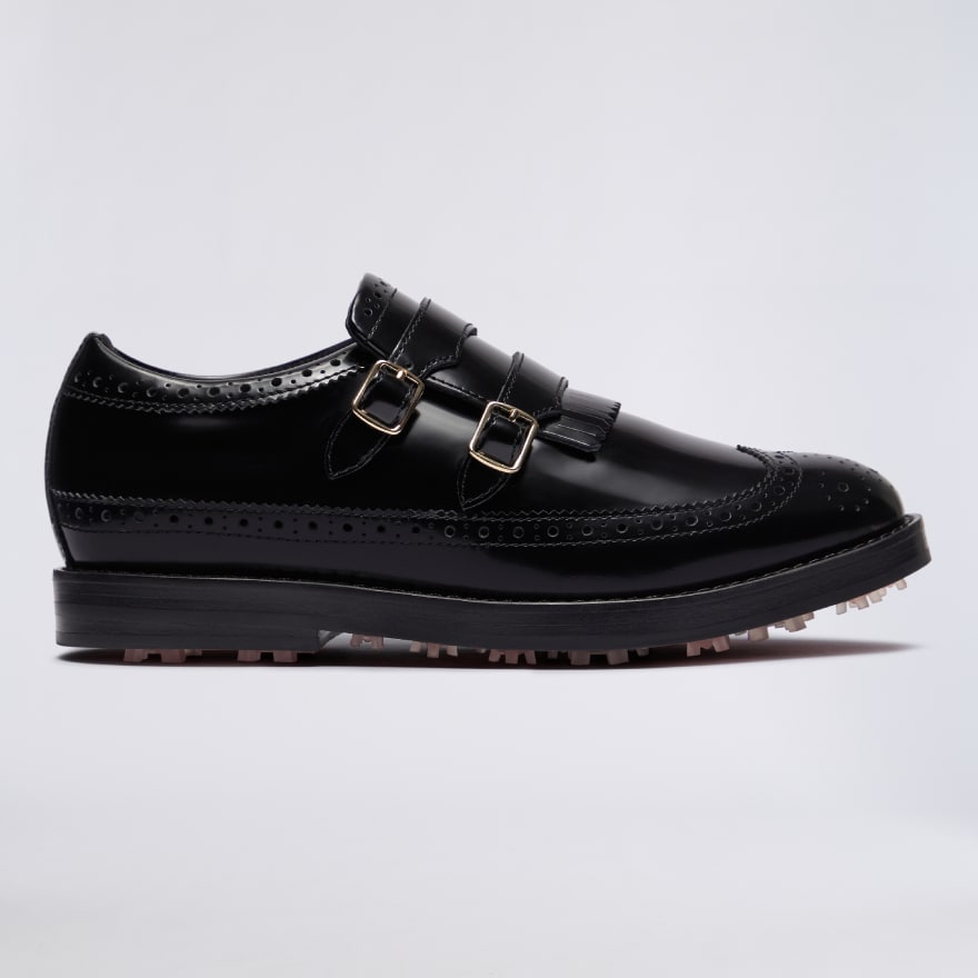 WOMEN'S LTD RELEASE GALLIVANTER LEATHER MONK STRAP LUXE SOLE GOLF SHOE in Onyx - Alternate Image 2