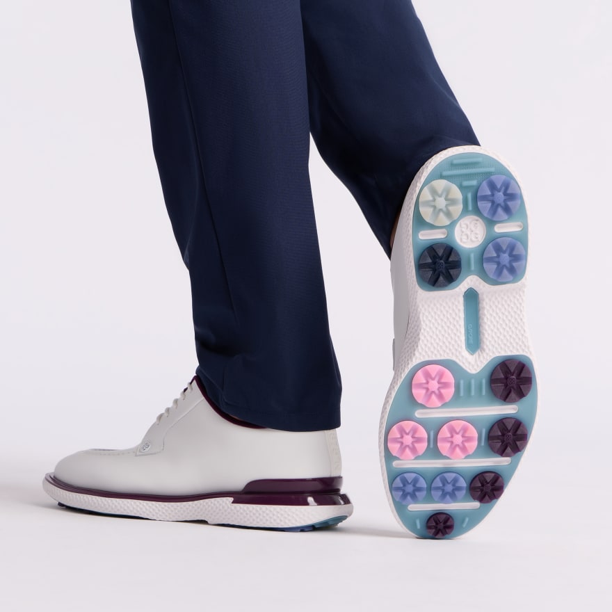 MEN'S GALLIVAN2R SPLIT TOE GOLF SHOE in SNOW / DARK PLUM - Alternate Image 5