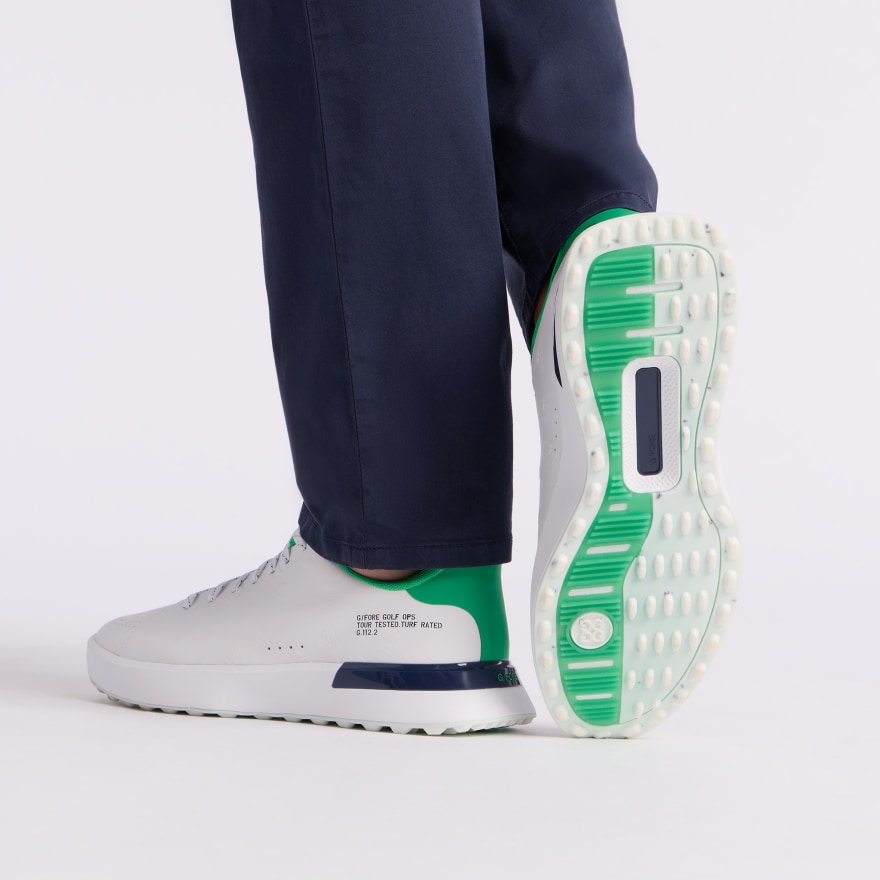 MEN'S G.112 EMBOSSED SKULL & TEES GOLF SHOE in Snow / Clover - Alternate Image 4