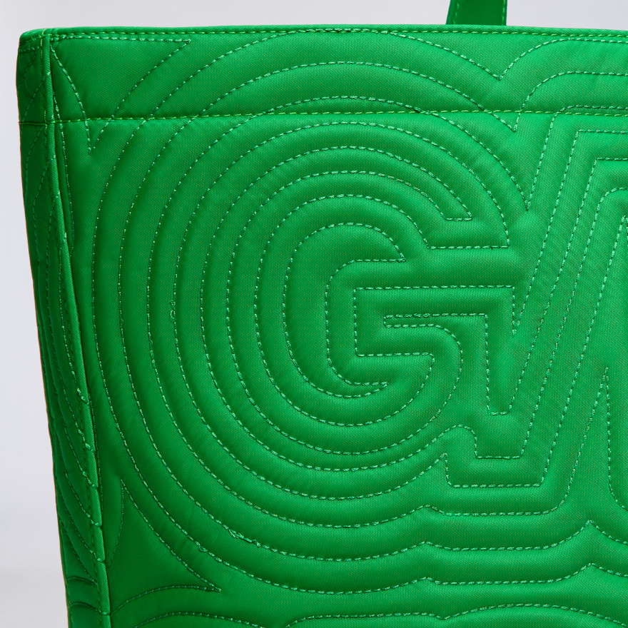 TRIPPY QUILTED CLUB TOTE BAG in Clover - Alternate Image 1