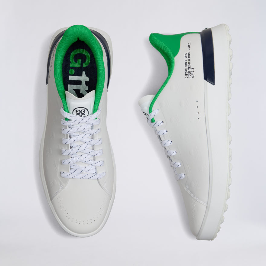 G/FORE G.112 ゴルフシューズ スカル柄 ホワイト MEN'S G.112 EMBOSSED SKULL & TEES GOLF SHOE | MEN'S GOLF SHOES | G