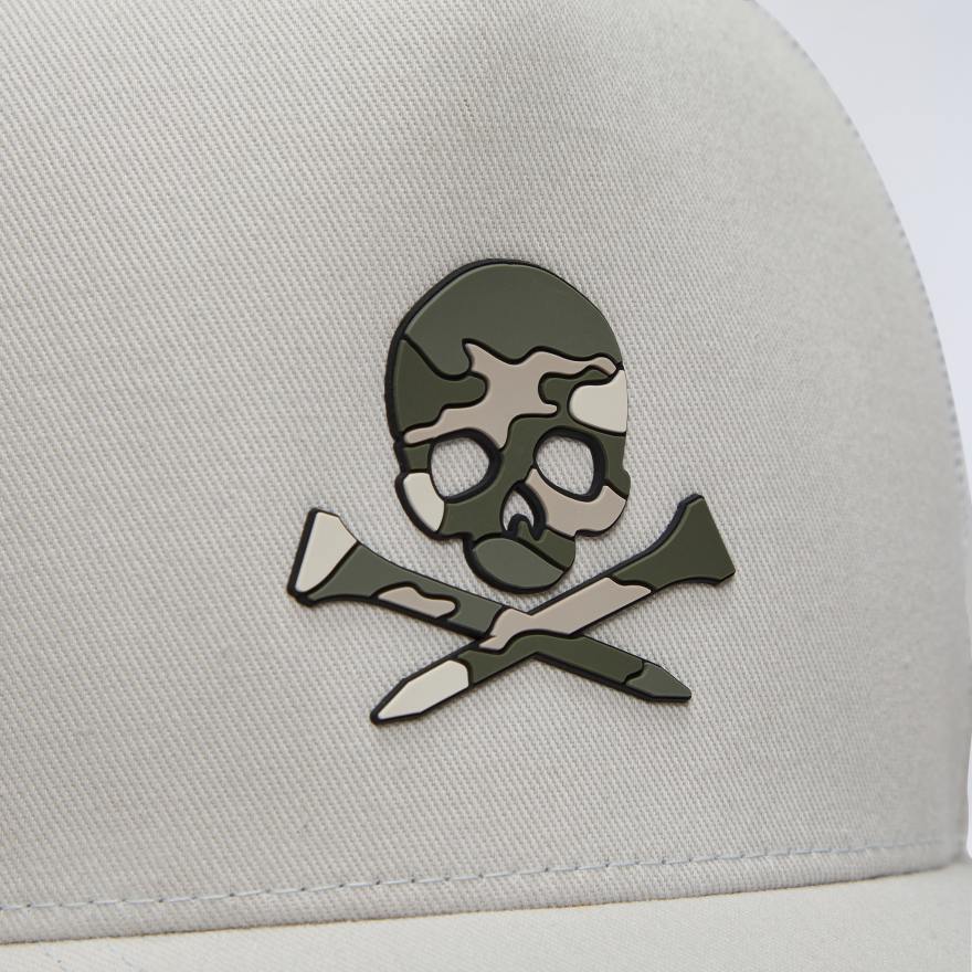 CAMO SKULL & TEES TALL TRUCKER HAT in PUMICE - Alternate Image 1