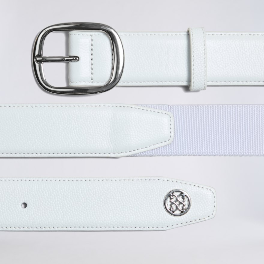 MEN'S CIRCLE G'S WEBBED BELT in Snow - Alternate Image 1