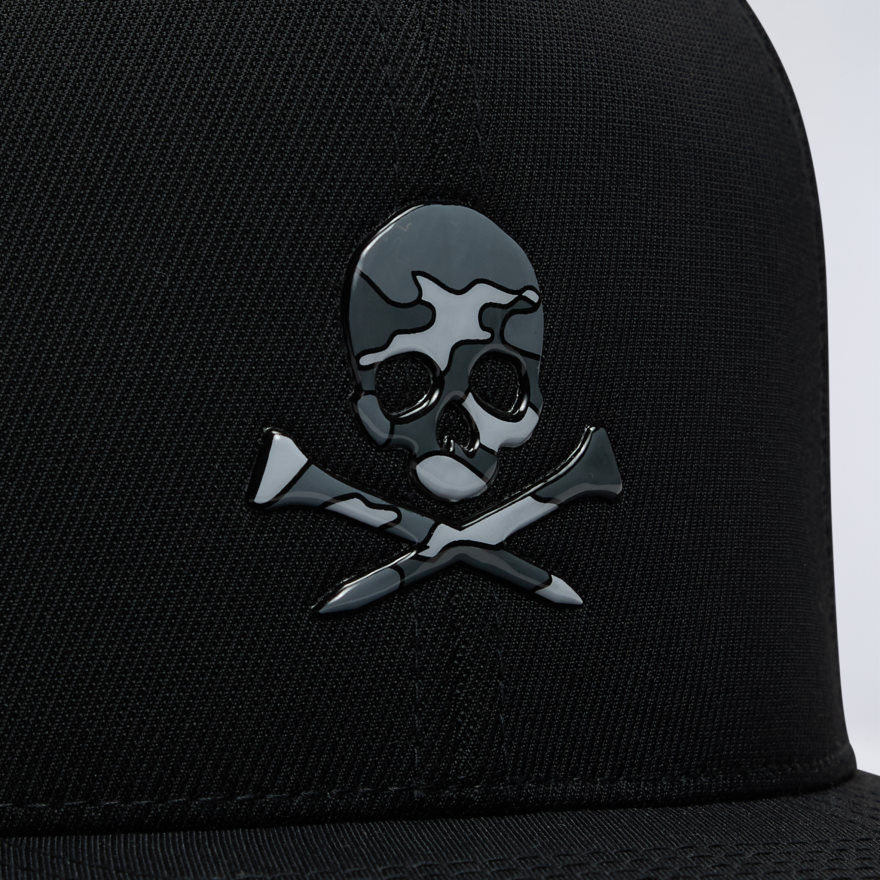 SKULL & TEES PERFORATED DELTA HAT in Onyx - Alternate Image 1