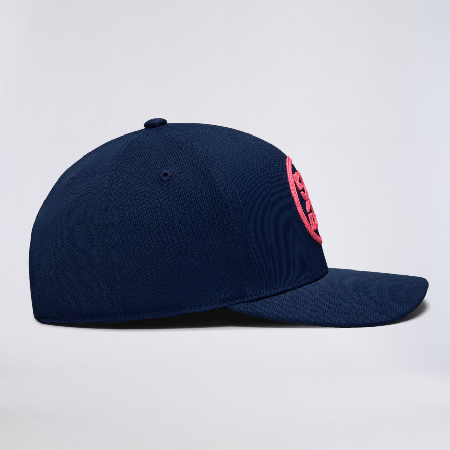 CHAINSTITCH CIRCLE G'S CONTRAST HAT in TWILIGHT / KNOCKOUT PINK - Alternate Image 4