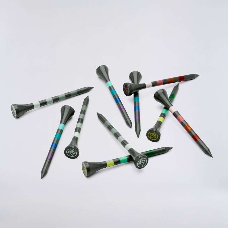 STRIPED GOLF TEES in Assorted - Alternate Image 3
