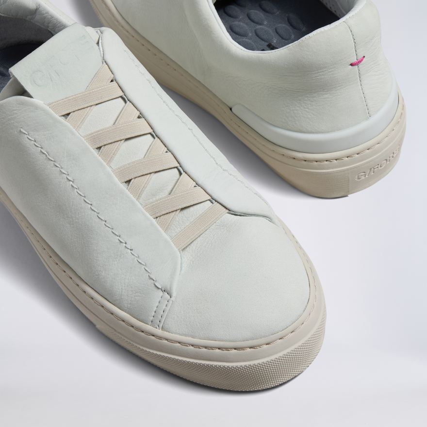MEN'S ENDEAVOUR SLIP ON LEATHER SNEAKER in Snow - Alternate Image 5