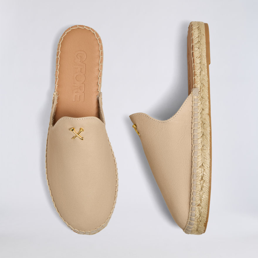 WOMEN'S METAL TEES NUBUCK ESPADRILLE in PUMICE - Alternate Image 2