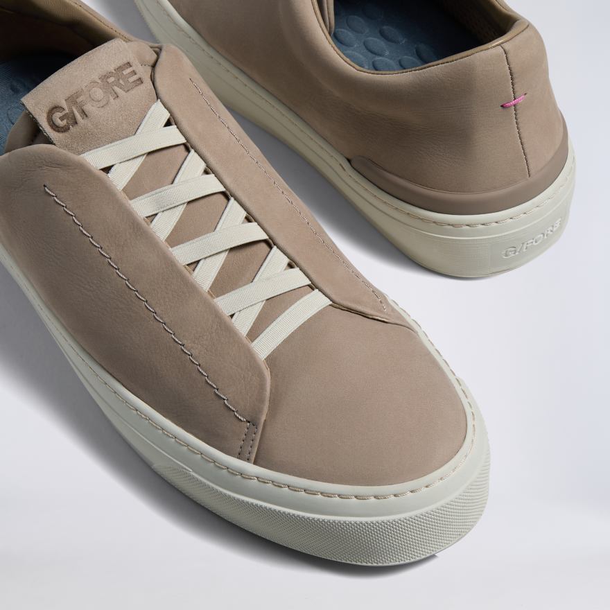 MEN'S ENDEAVOUR SLIP ON LEATHER SNEAKER in PUMICE - Alternate Image 5