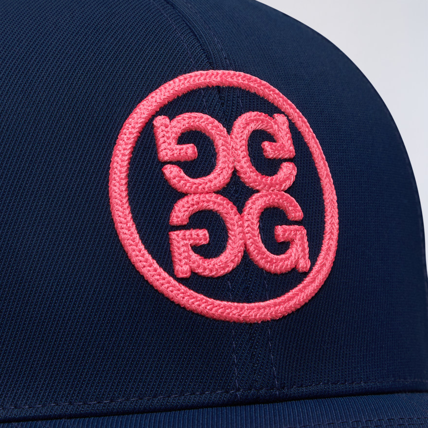 CHAINSTITCH CIRCLE G'S CONTRAST HAT in TWILIGHT / KNOCKOUT PINK - Alternate Image 1