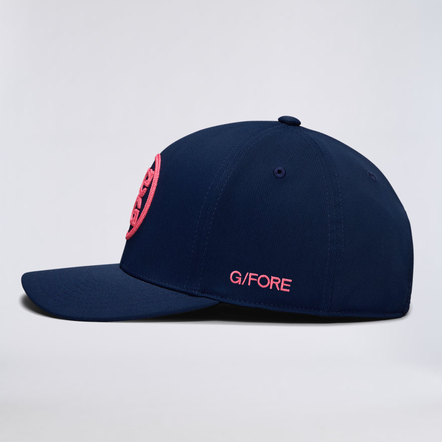 CHAINSTITCH CIRCLE G'S CONTRAST HAT in TWILIGHT / KNOCKOUT PINK - Alternate Image 6