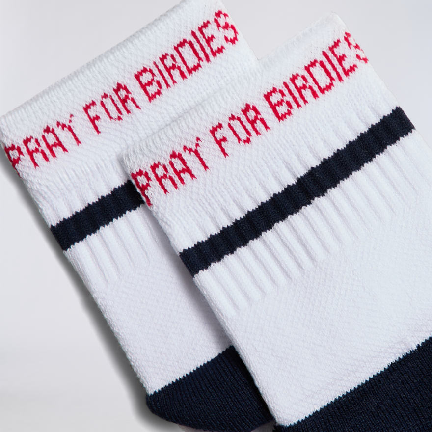 MEN'S PRAY FOR BIRDIES 1/4 SOCK in Snow / Twilight - Alternate Image 1
