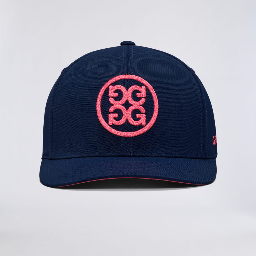 CHAINSTITCH CIRCLE G'S CONTRAST HAT in TWILIGHT / KNOCKOUT PINK - Alternate Image 3