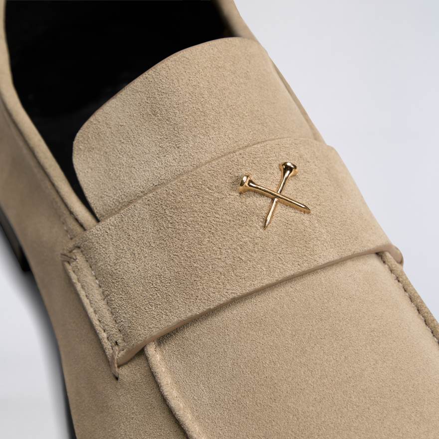 MEN'S METAL TEES SUEDE FLEX LOAFER in PUMICE - Alternate Image 2