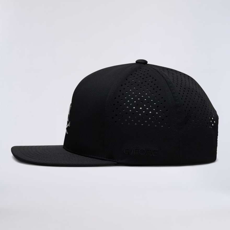SKULL & TEES PERFORATED DELTA HAT in Onyx - Alternate Image 6