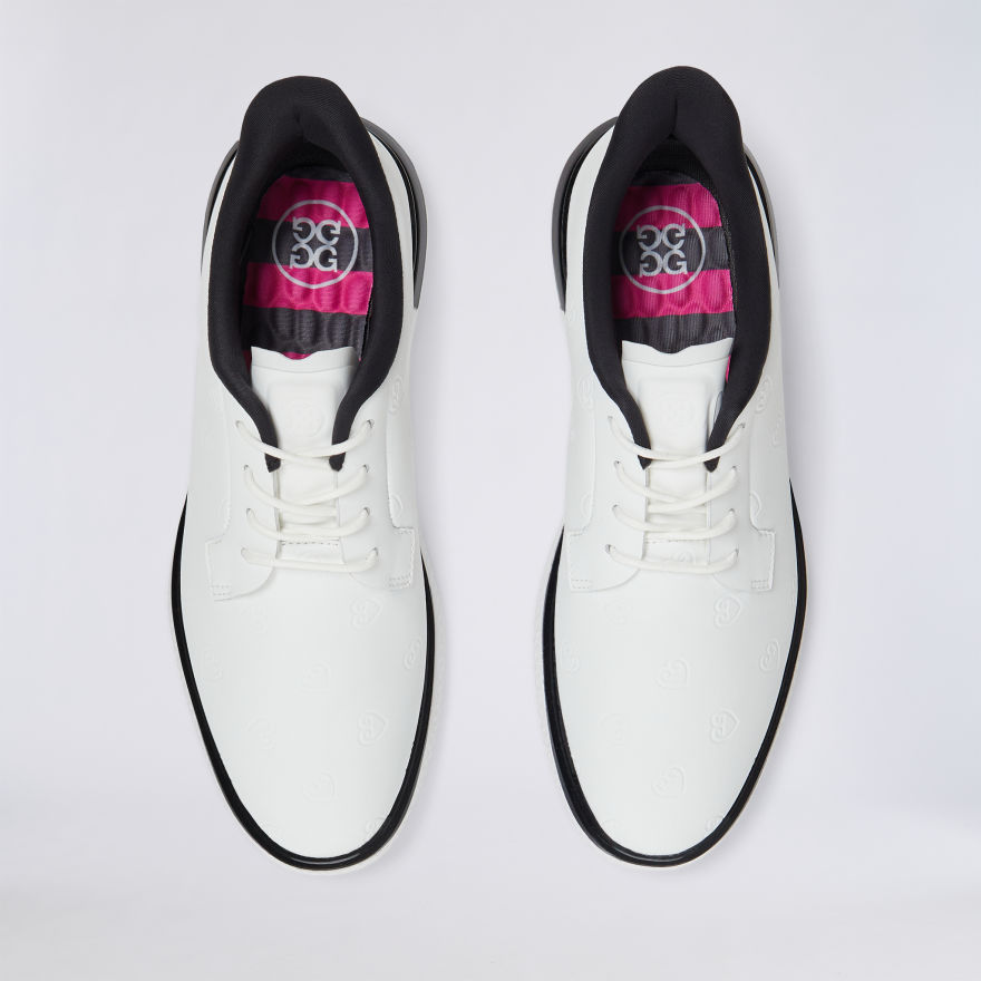 WOMEN'S LTD RELEASE GALLIVAN2R DEBOSSED HEART G'S KILTIE GOLF SHOE in Snow / Onyx - Alternate Image 4