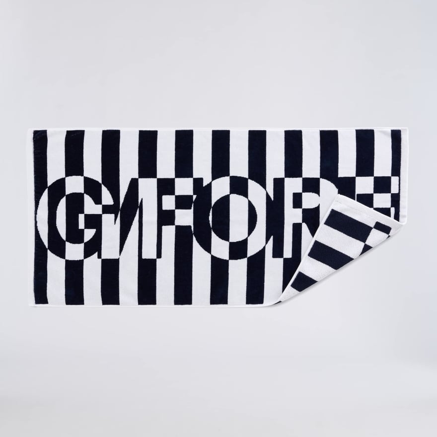 TRIPPY STRIPE GOLF TOWEL in Snow / Twilight - Alternate Image 1