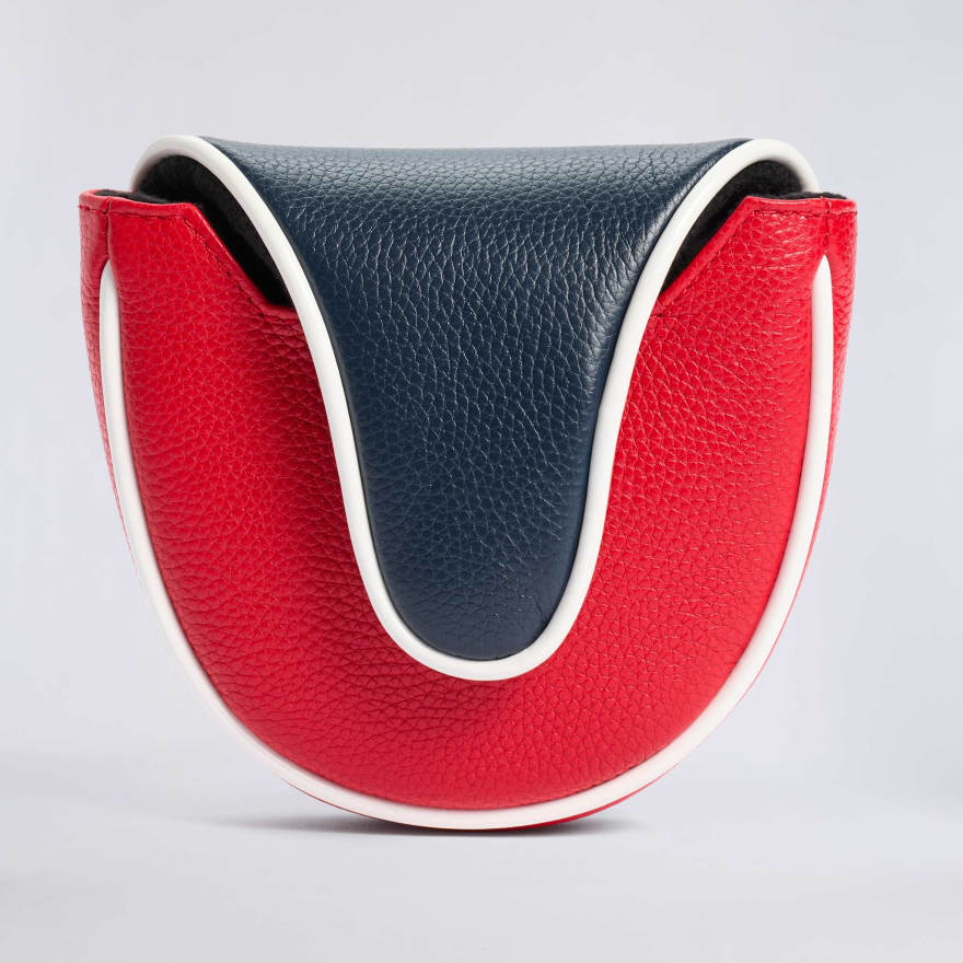 COLOUR BLOCK LEATHER MALLET HEADCOVER in RWB - Alternate Image 1