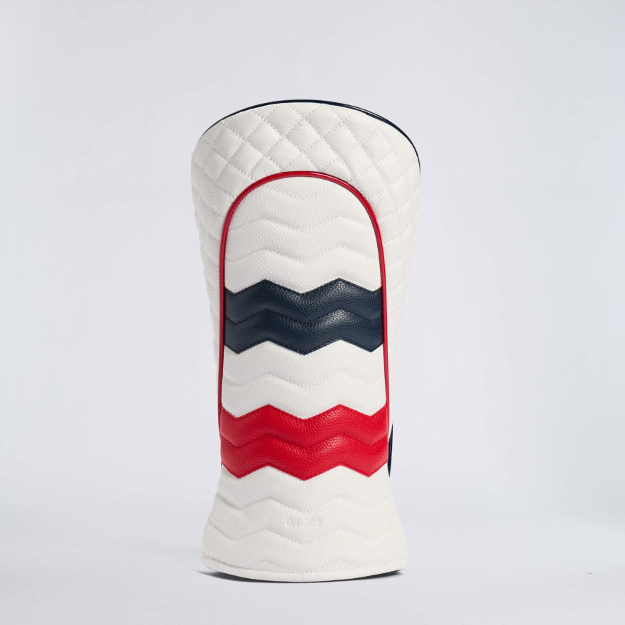 QUILTED LEATHER DRIVER HEADCOVER in RWB - Alternate Image 1