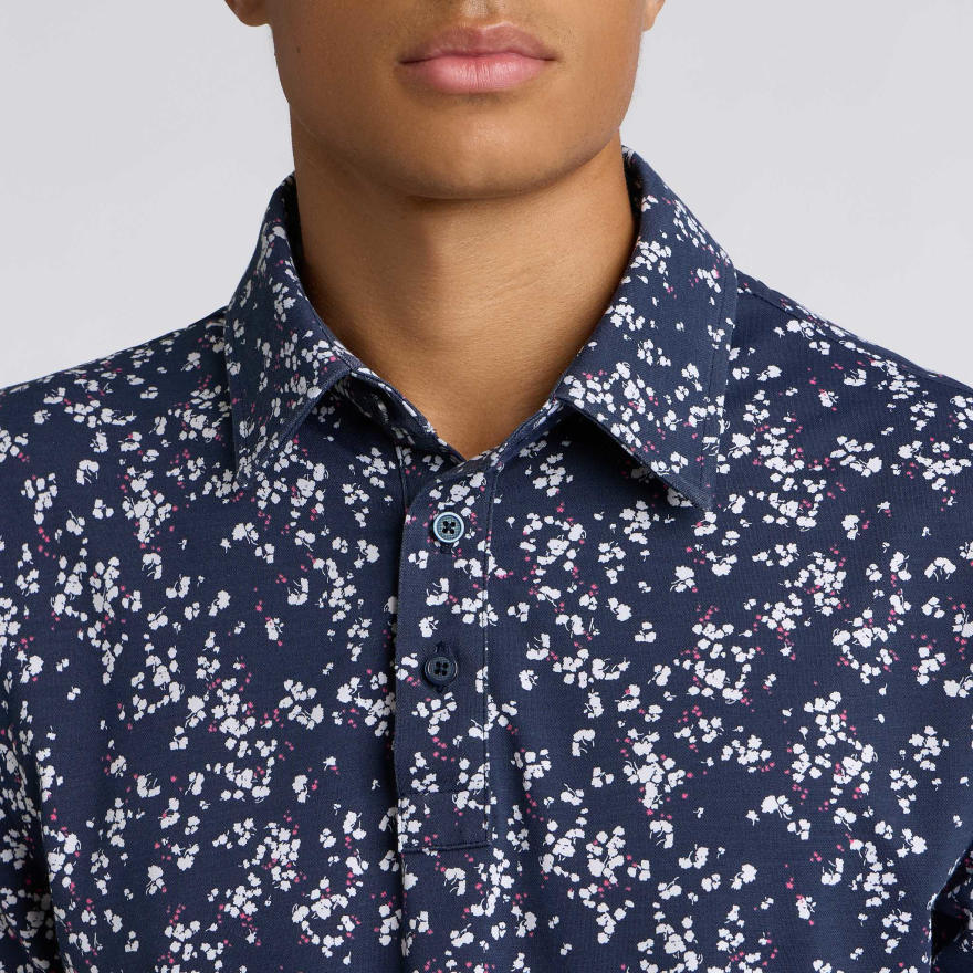 WILDFLOWER TECH JERSEY POLO in Twilight / Snow - Alternate Image 4