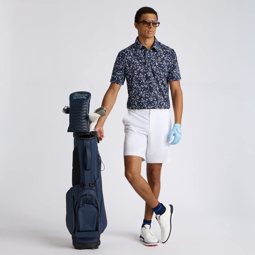 WILDFLOWER TECH JERSEY POLO in Twilight / Snow - Alternate Image 1