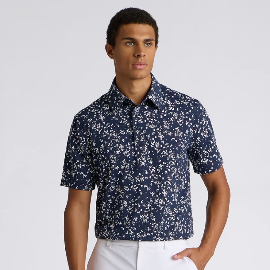 WILDFLOWER TECH JERSEY POLO in Twilight / Snow - Alternate Image 2