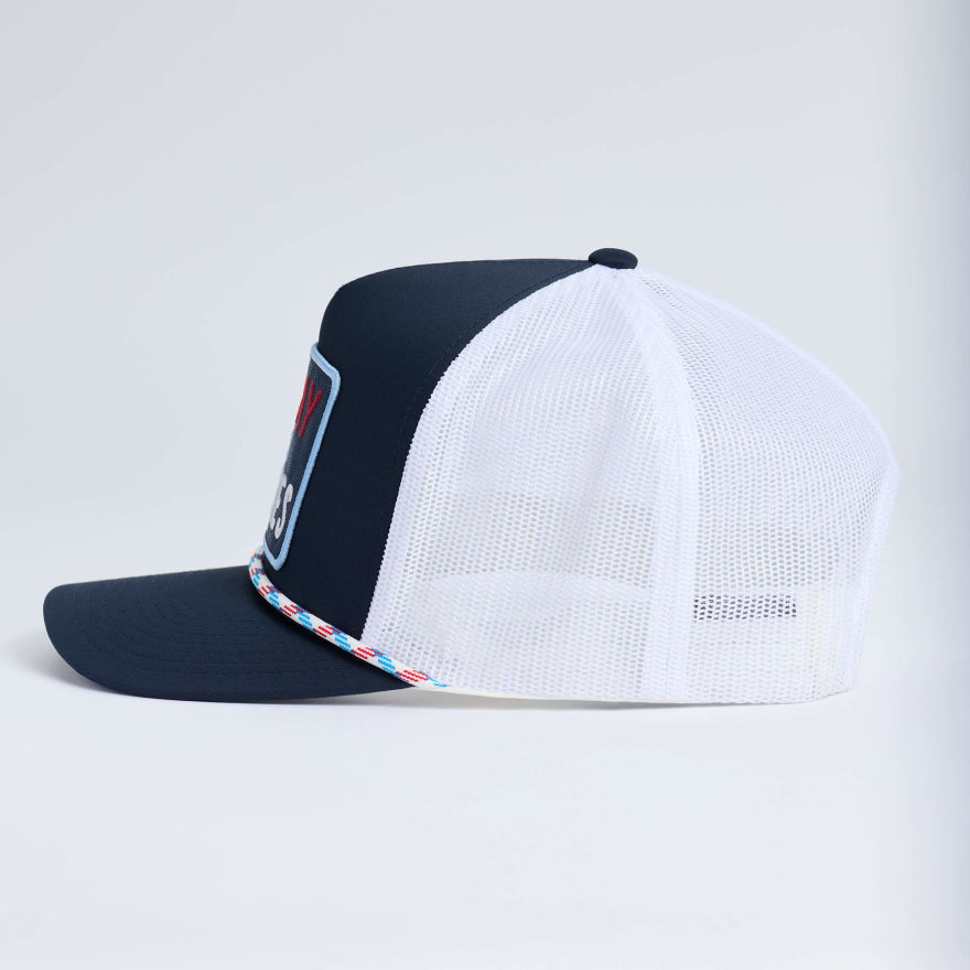 PRAY FOR BIRDIES RETRO MID TRUCKER HAT in TWILIGHT / RWB - Alternate Image 6