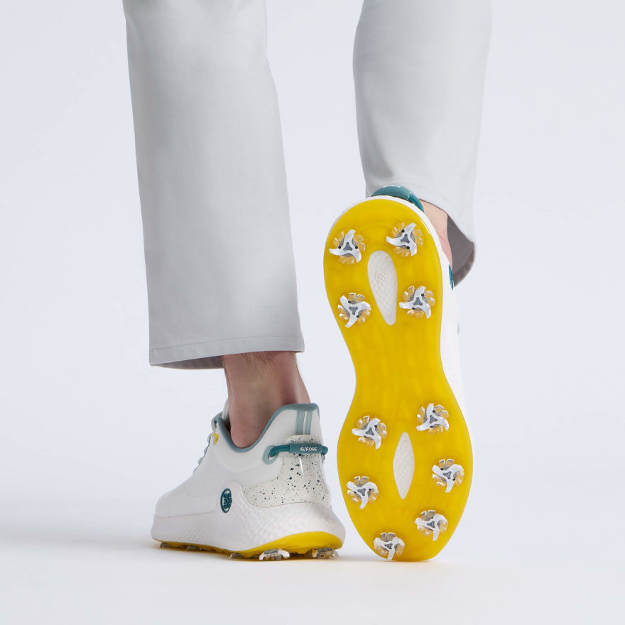 MEN'S MG4+ O2 G/LOCK GOLF SHOE in SNOW / FLY YELLOW - Alternate Image 5