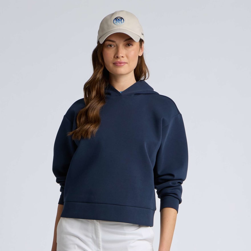COTTON BLEND SCUBA HOODIE in Twilight - Alternate Image 2
