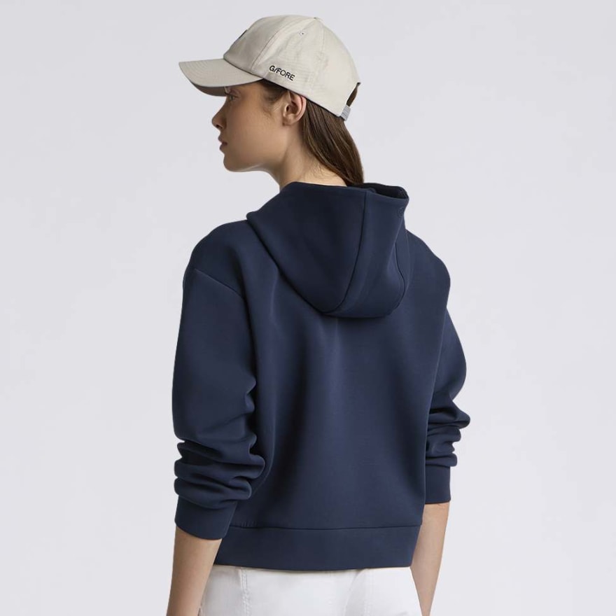 COTTON BLEND SCUBA HOODIE in Twilight - Alternate Image 3