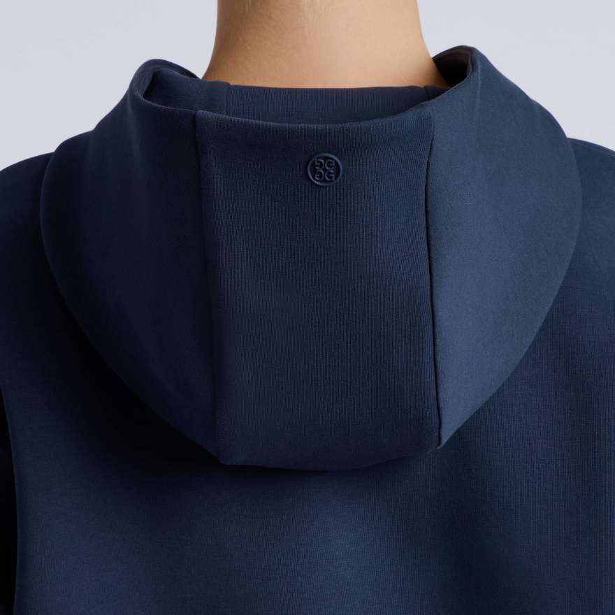 COTTON BLEND SCUBA HOODIE in Twilight - Alternate Image 4