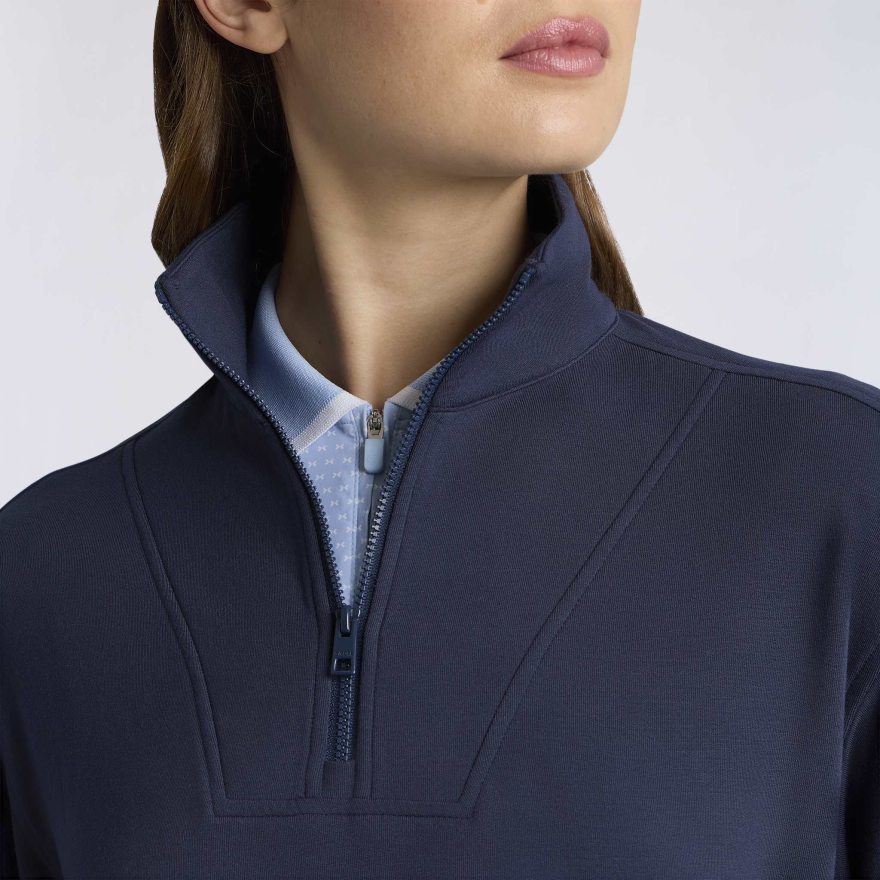 ALL PLAY LIGHTWEIGHT TERRY LONG SLEEVE 1/4 ZIP PULLOVER in Twilight - Alternate Image 5