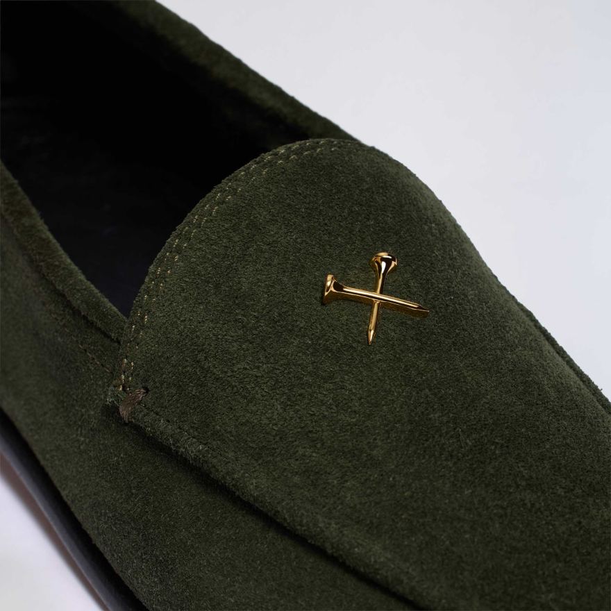 WOMEN'S METAL TEES SUEDE FLEX LOAFER in Pine - Alternate Image 1