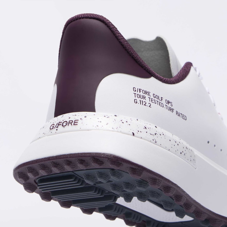 WOMEN'S G.112 GOLF SHOE in SNOW / DARK PLUM - Alternate Image 1
