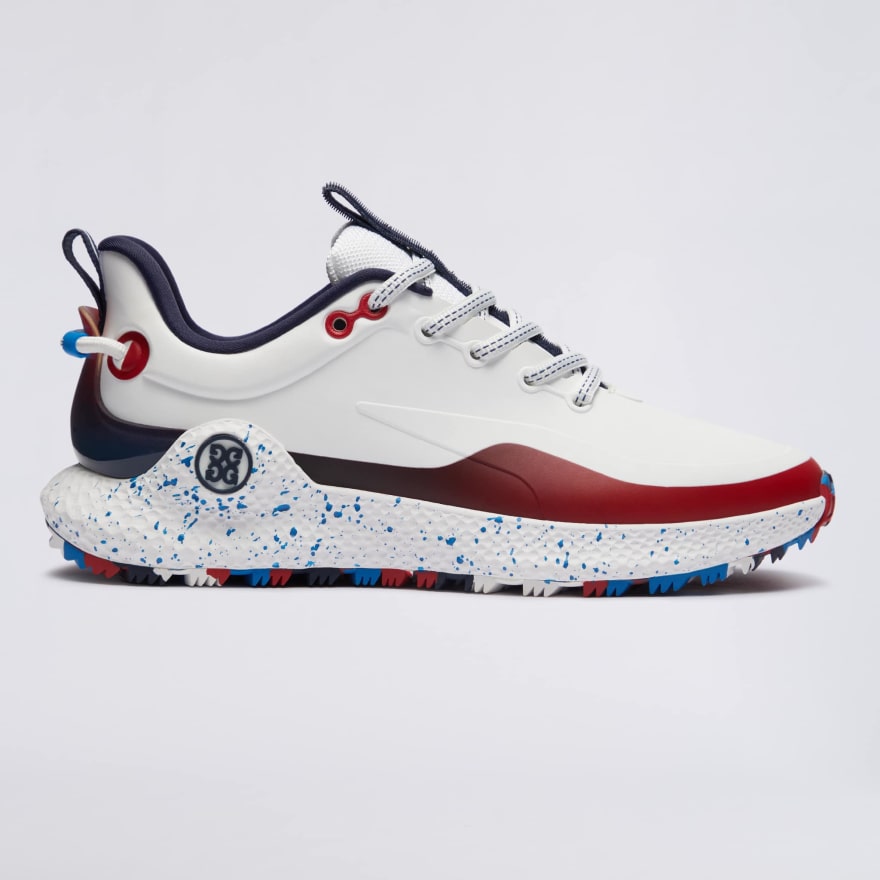 WOMEN'S MG4+ O2 GRADIENT GOLF SHOE in SNOW / CLASSIC RED - Alternate Image 2