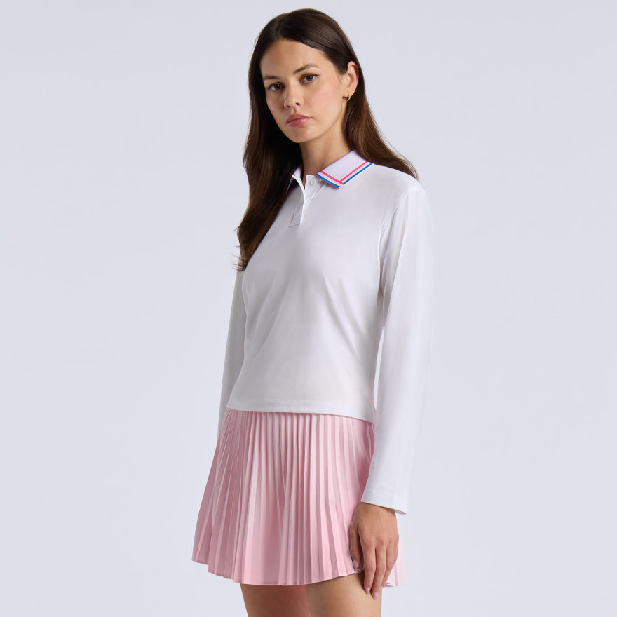 ALL PLAY RELAXED LONG SLEEVE POLO in Snow - Alternate Image 2