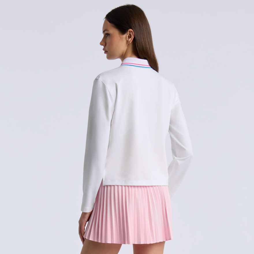 ALL PLAY RELAXED LONG SLEEVE POLO in Snow - Alternate Image 3