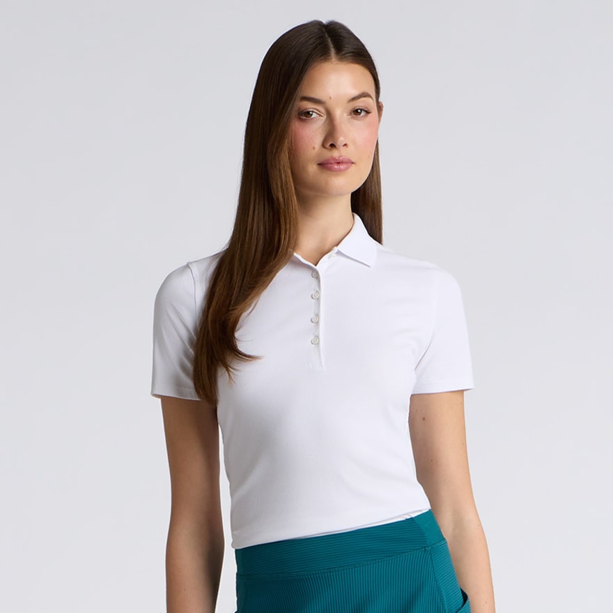 TECH NYLON RIB POLO in Snow - Alternate Image 2