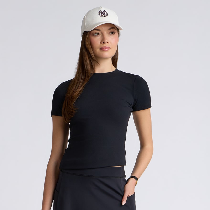 TECH NYLON RIB FITTED TEE in Onyx - Alternate Image 2