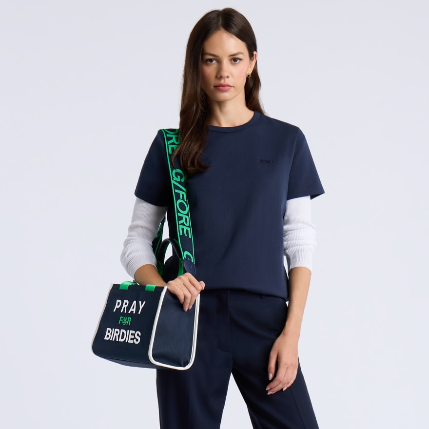 G/FORE EMBROIDERED COTTON TEE in Twilight - Alternate Image 1