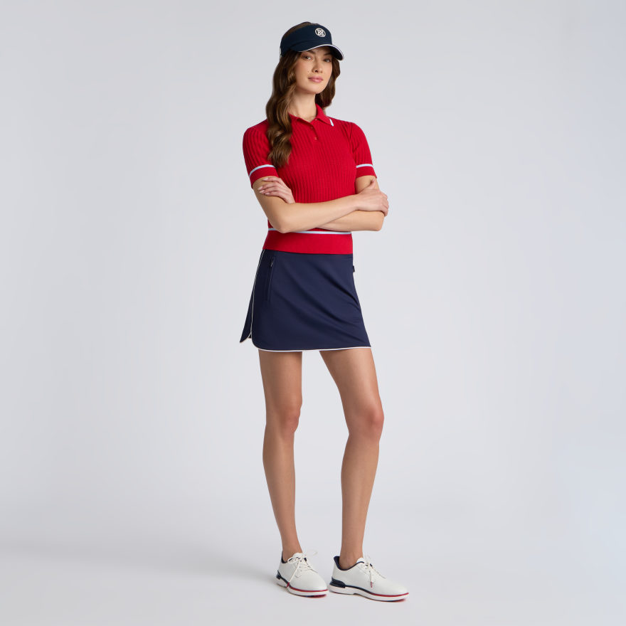 3D TULIP HEM TECH PIQU&Eacute; SKORT in Twilight - Alternate Image 1