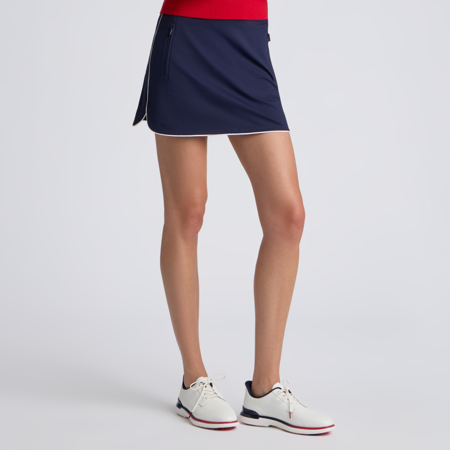 3D TULIP HEM TECH PIQU&Eacute; SKORT in Twilight - Alternate Image 3