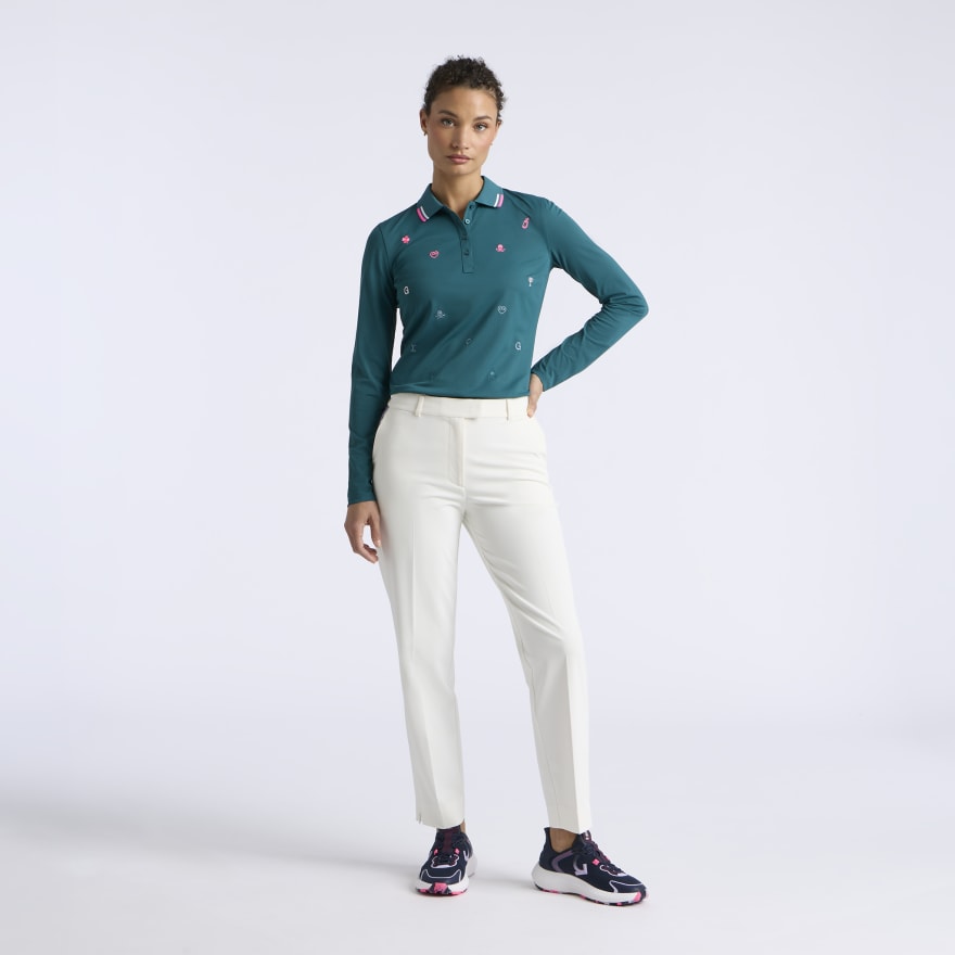 TUX SHADOW STRETCH STRAIGHT LEG TROUSER in CHALK WHITE - Alternate Image 1