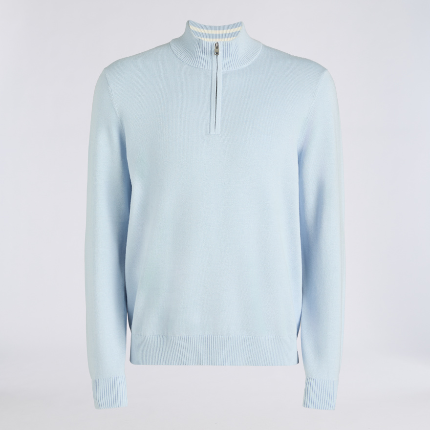 COOLING COTTON 1/4 ZIP JUMPER in BAJA - Alternate Image 1