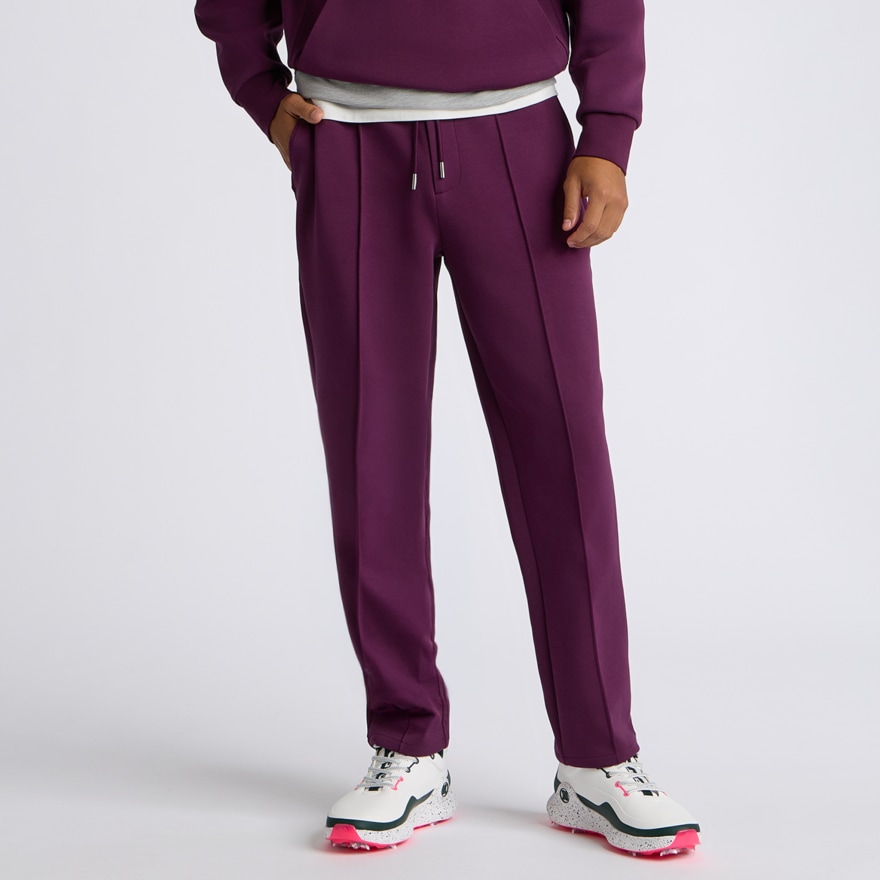 LTD RELEASE COTTON BLEND SCUBA PANT in DARK PLUM - Alternate Image 2