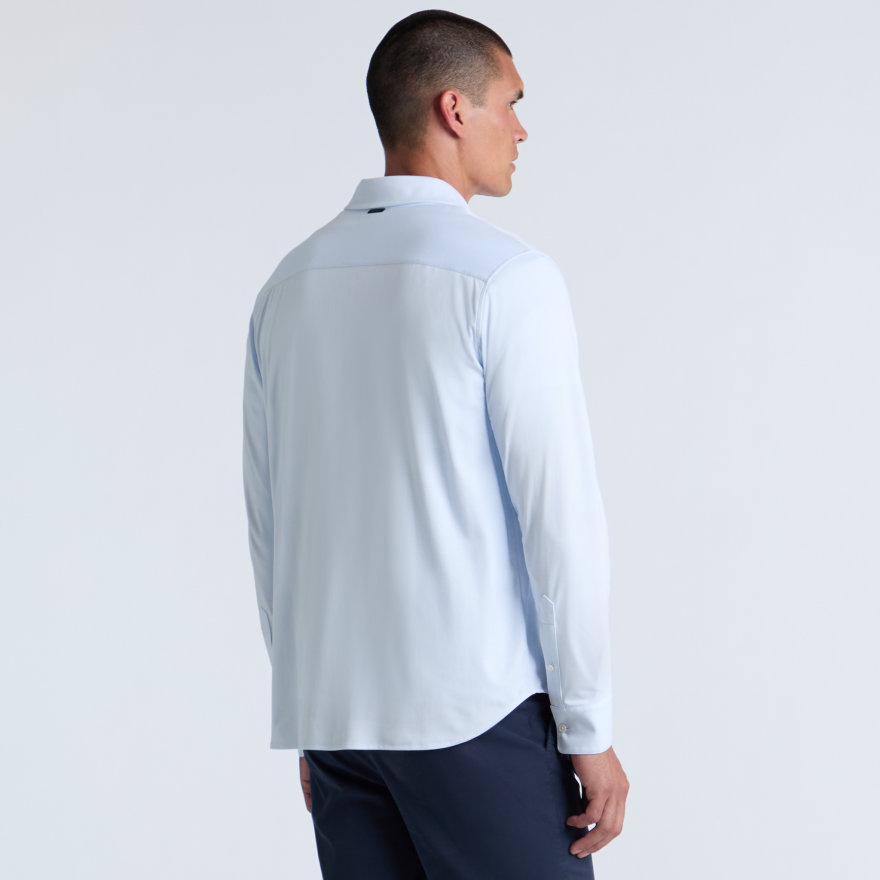 LUXE COTTON BLEND SHIRT in PALE BAJA - Alternate Image 3